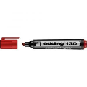 Marcador Edding permanente rojo 130