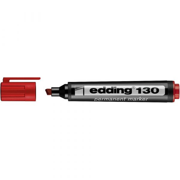 Marcador Edding permanente rojo 130