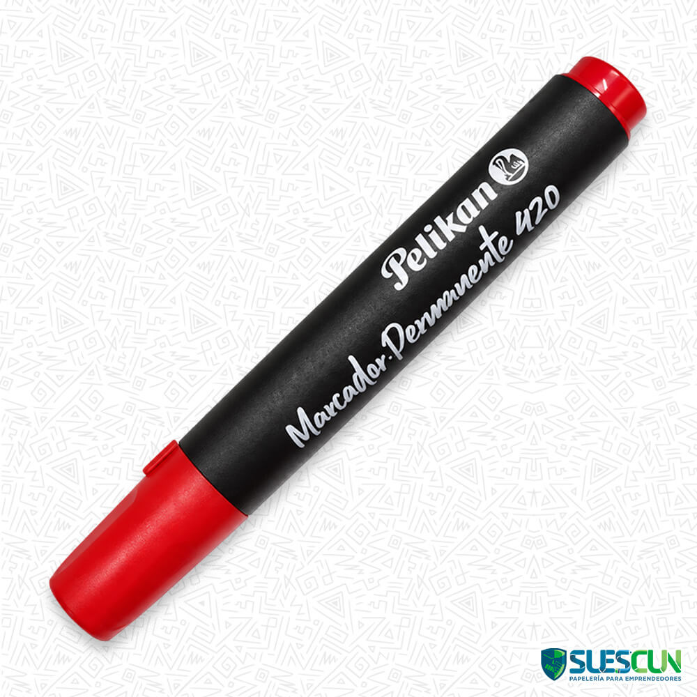 Marcador Permanente Pelikan Rojo