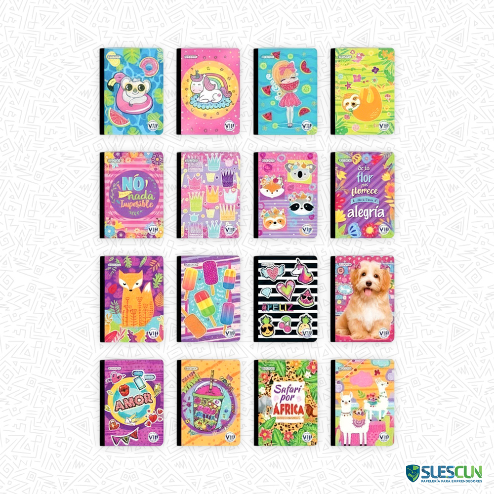 Cuaderno Cosido Doble Línea 50 Hojas VIP