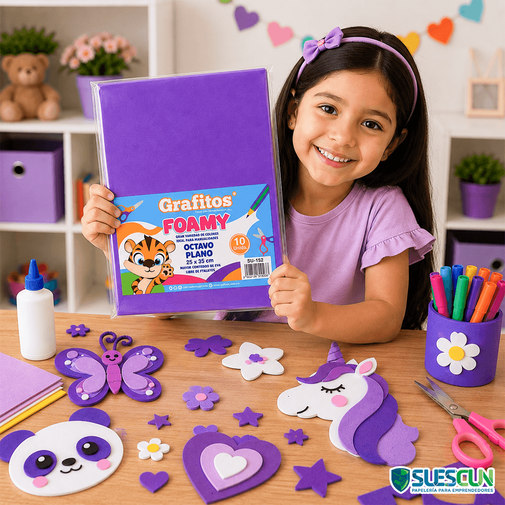 Foamy Grafitos 1/8 Liso Morado