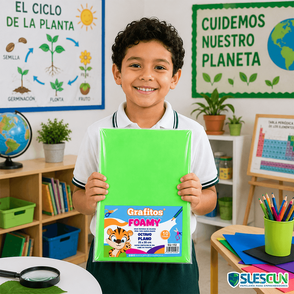 Foamy Grafitos 1/8 Liso Verde Biche