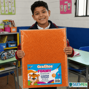 Foamy Cuatro Cartas Escarchado Naranja