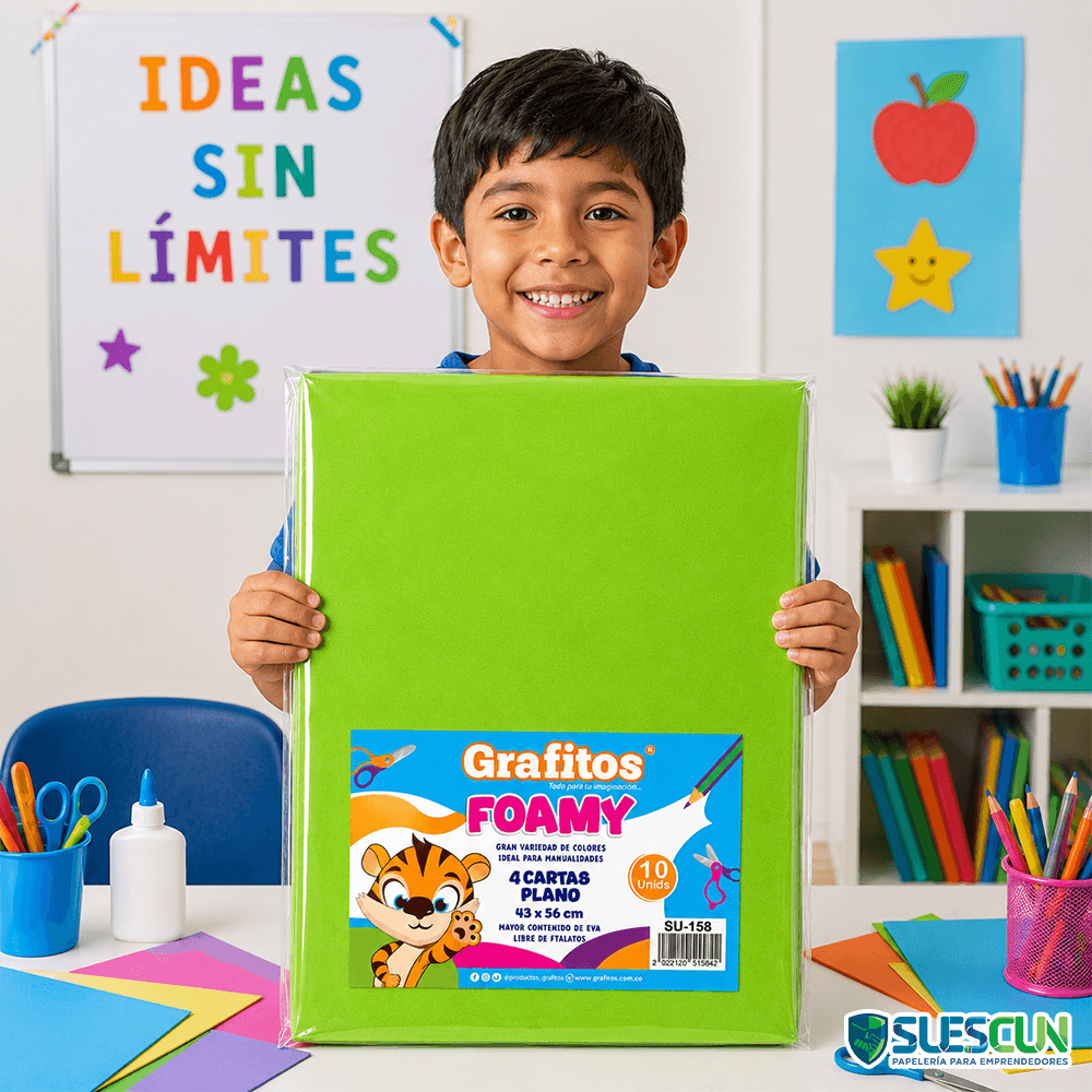 Foamy Cuatro Cartas Verde Biche - Imagen 2