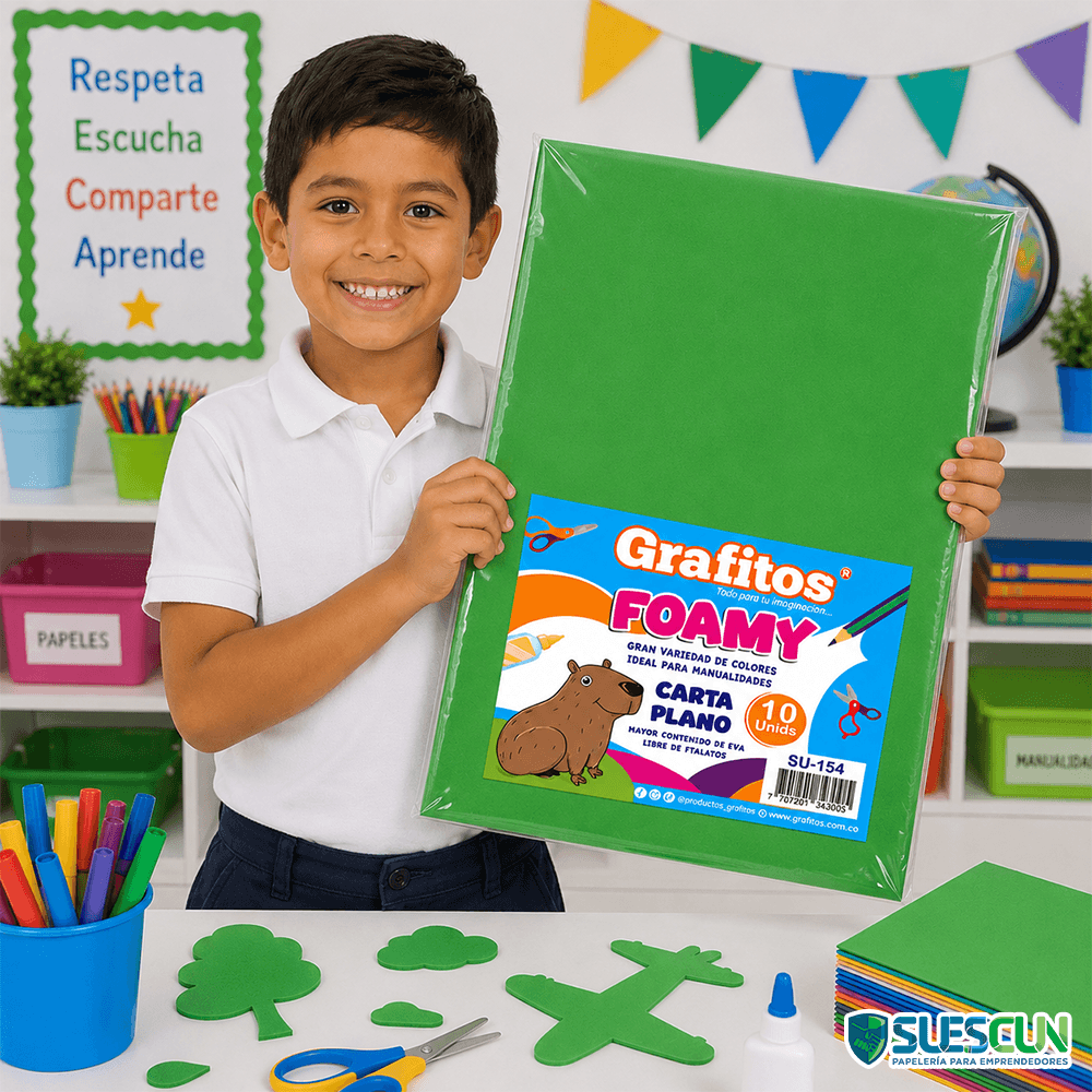 Foamy Cuatro Cartas Verde Pasto