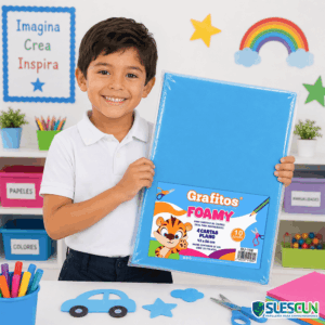 Foamy Cuatro Cartas Azul Medio