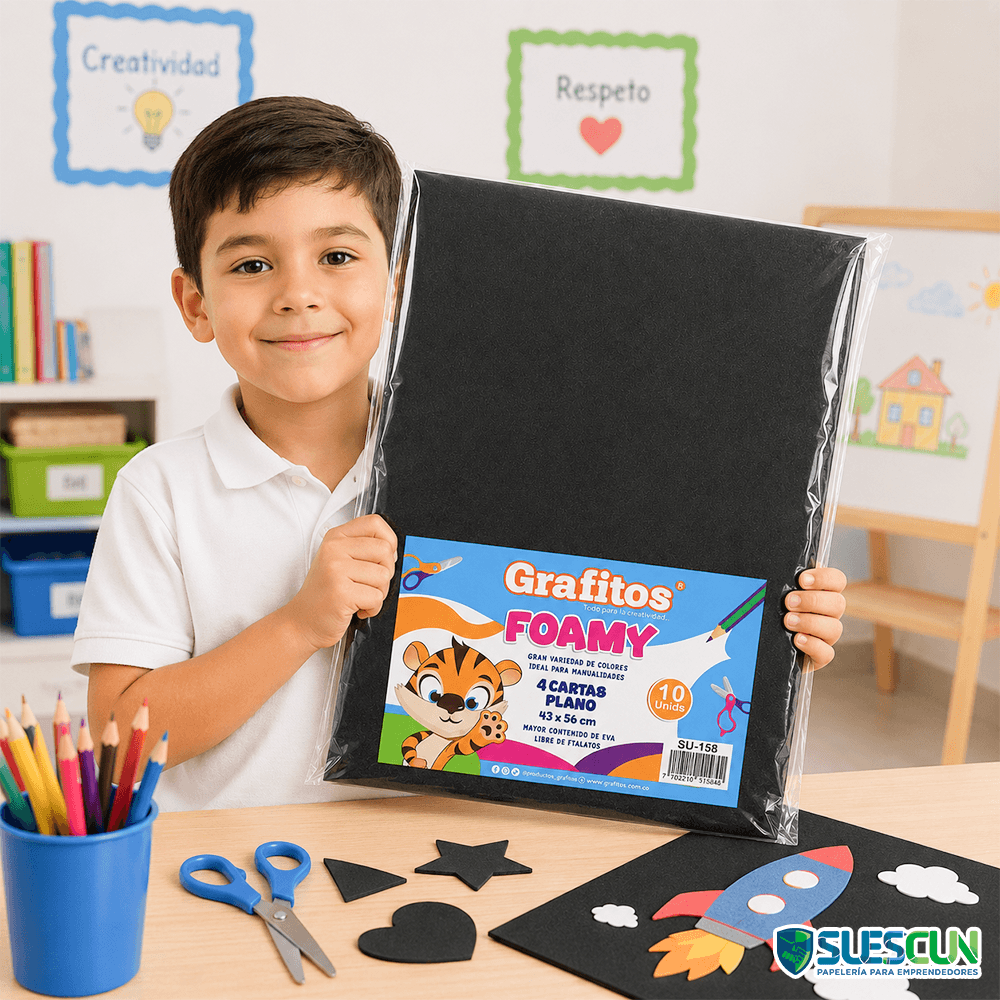 Foamy Cuatro Cartas Negro