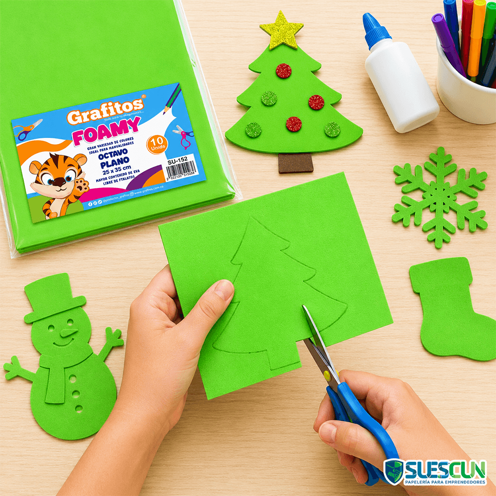 Foamy Grafitos 1/8 Liso Verde Biche - Imagen 2