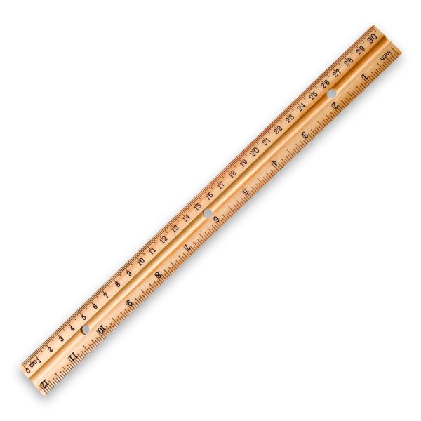 Regla De Madera 30cm Grafitos