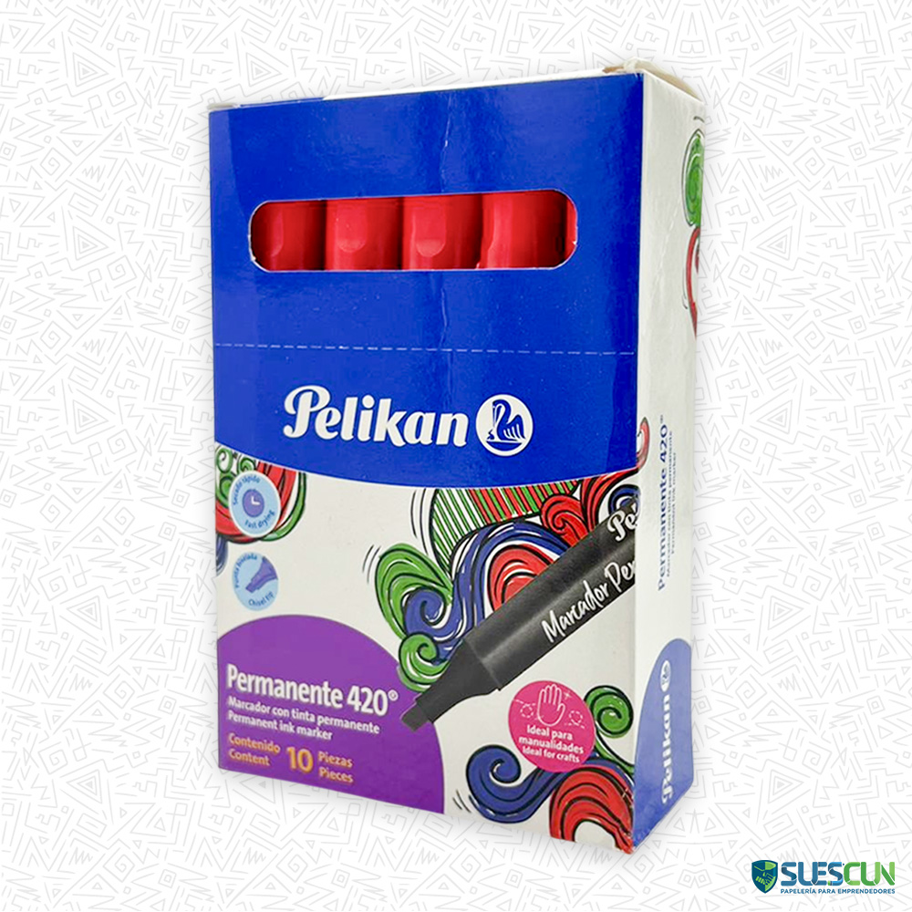Marcador Permanente 420 Pelikan Rojo