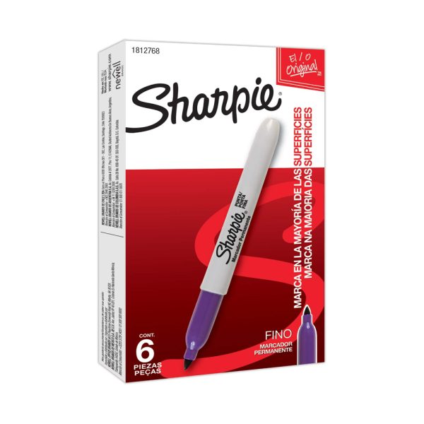 Marcador Sharpie Fine Morado - Imagen 3