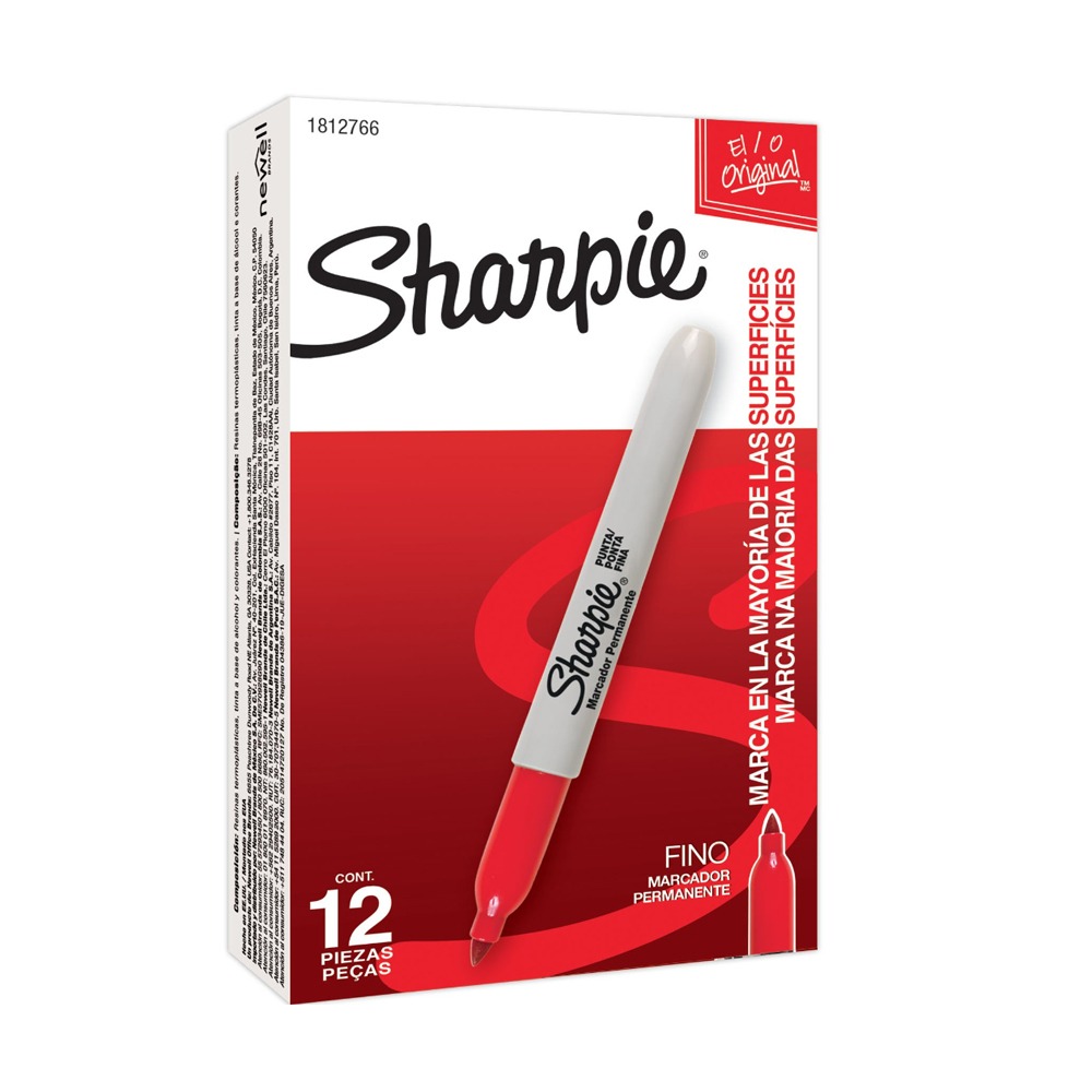 Marcador Sharpie Fine Rojo - Imagen 3