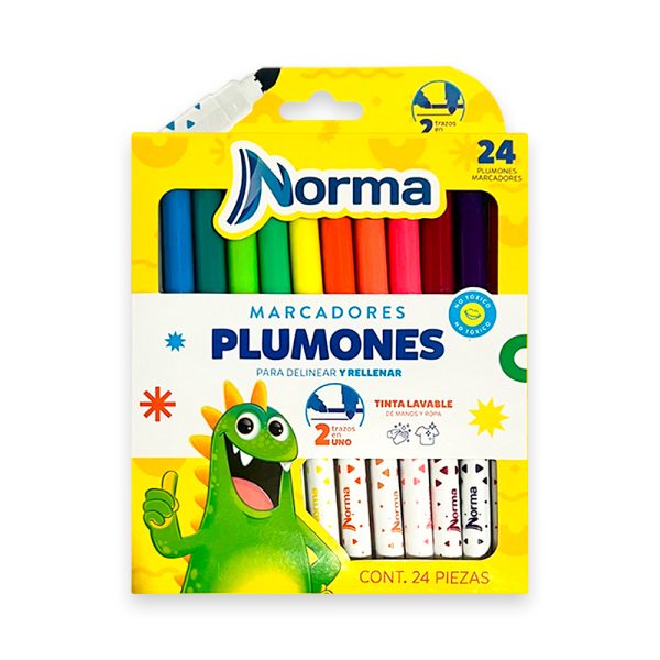 Marcadores Lavables Norma x24