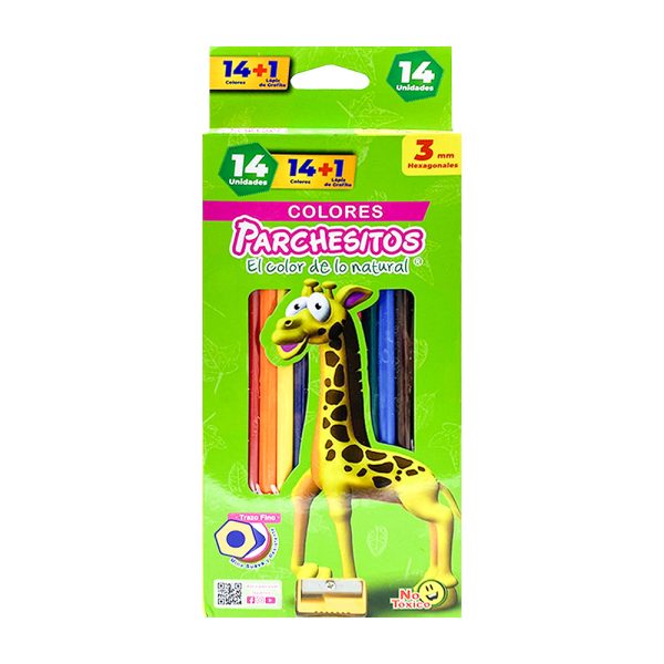 Colores Parchesitos 14+1 Unipunta De 3mm