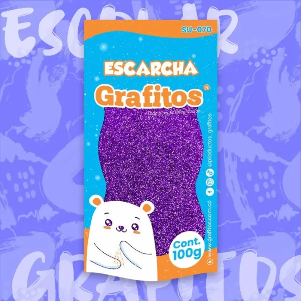 Escarcha Corriente Morada De 100 Gr