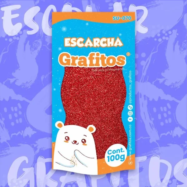 Escarcha Corriente Roja De 100g