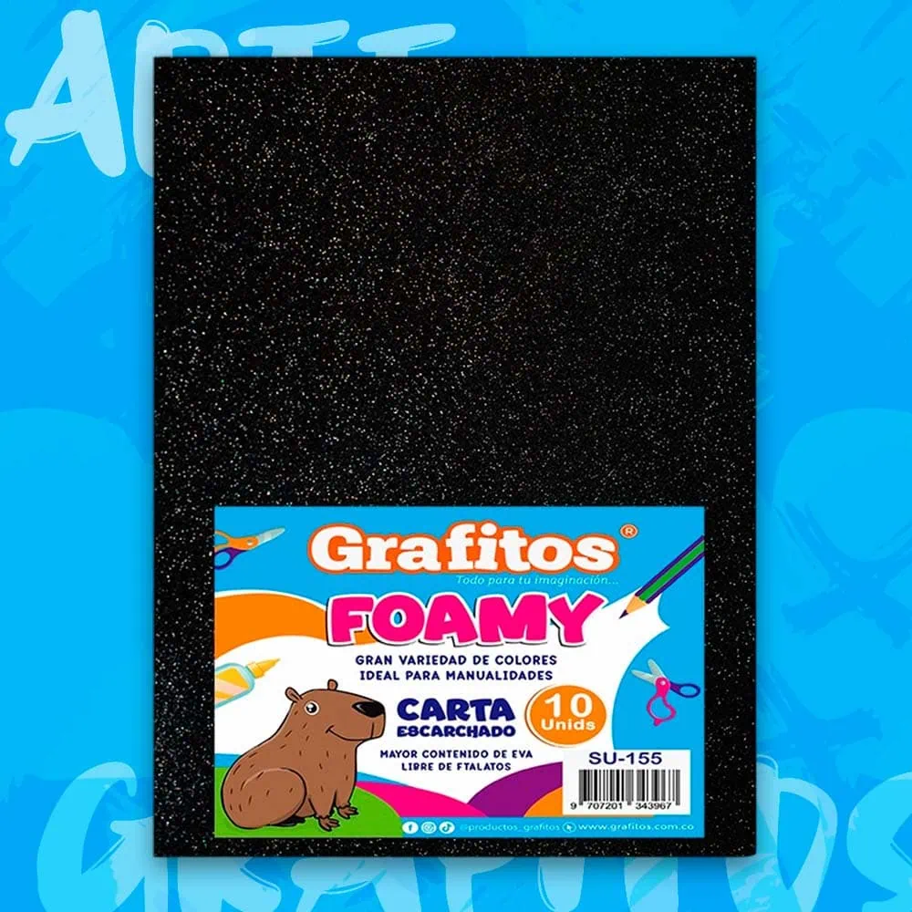 Foamy Carta Escarchado Negro