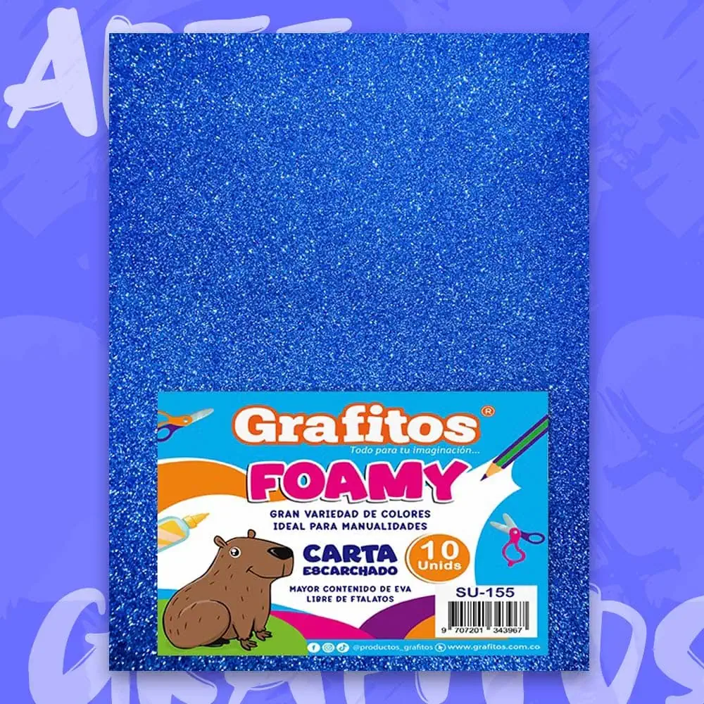 Foamy Carta Escarchado Azul Oscuro