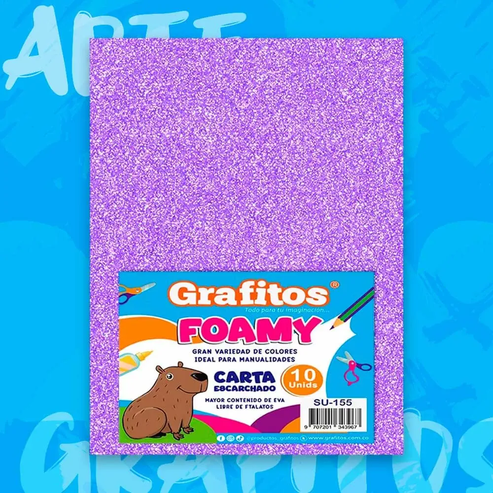 Foamy Carta Escarchado Lila
