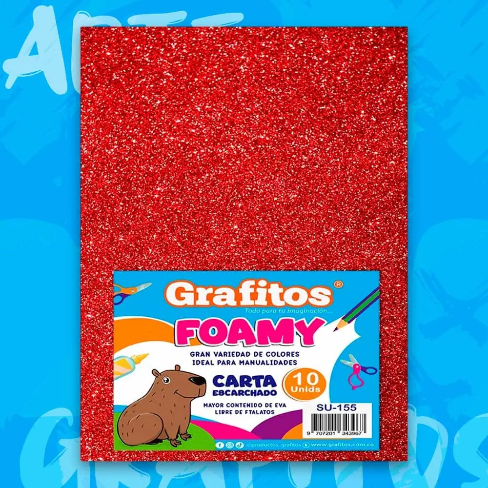 Foamy Carta Escarchado Rojo