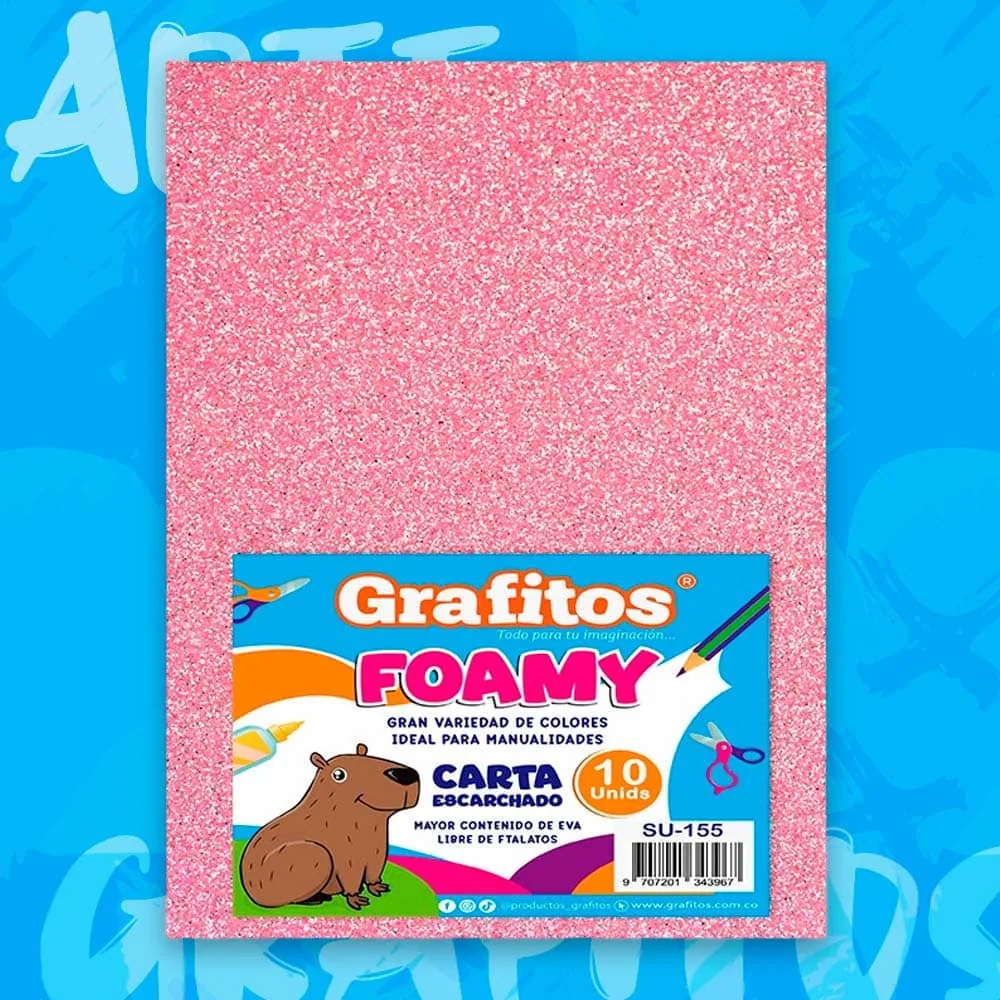 Foamy Carta Escarchado Rosado