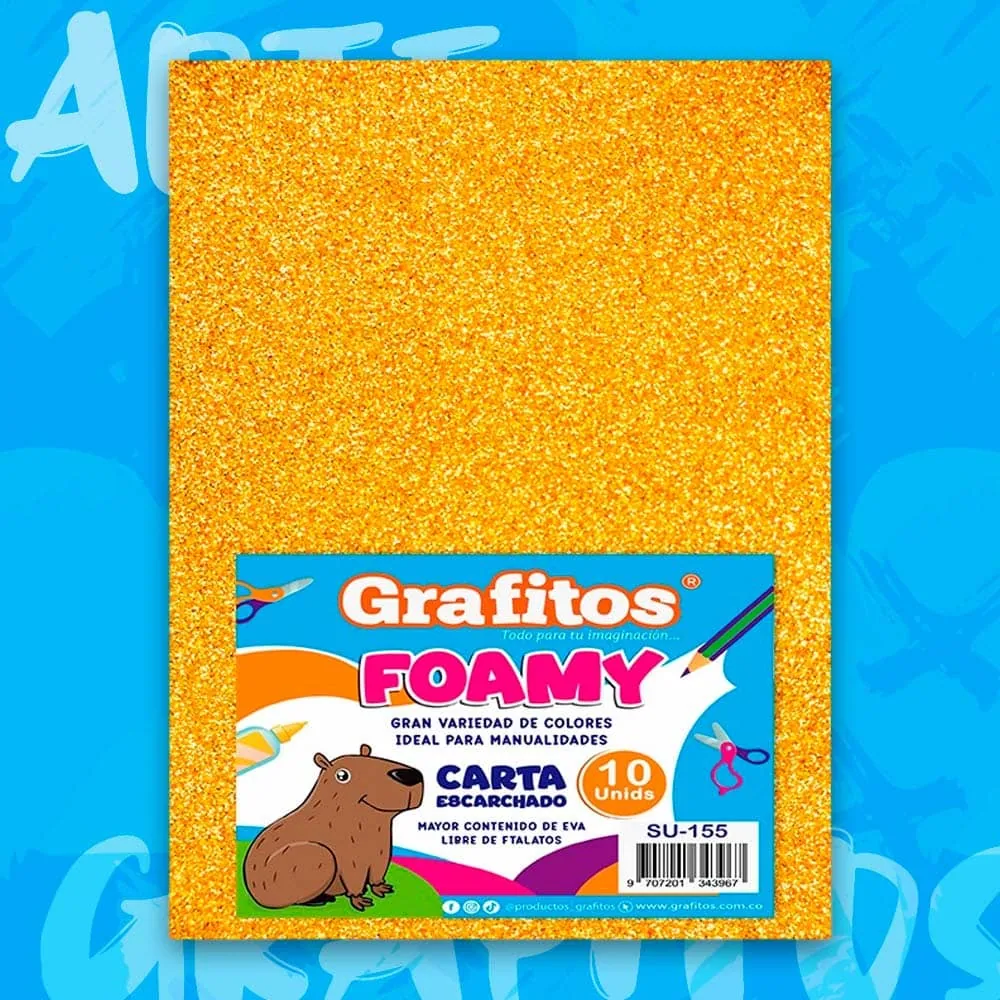 Foamy Carta Escarchado Dorado