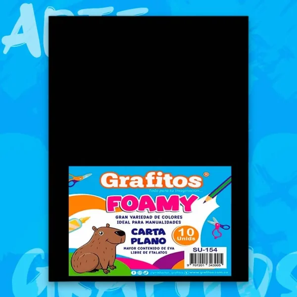 Foamy Carta Liso Negro