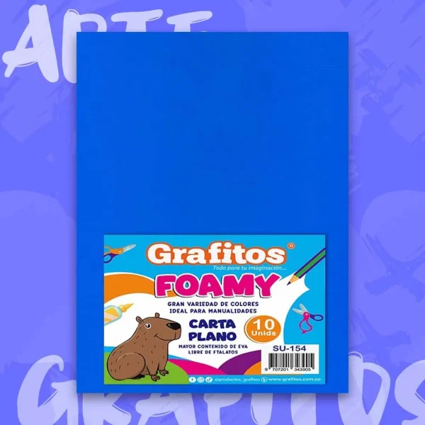 Foamy Carta Liso Azul Oscuro