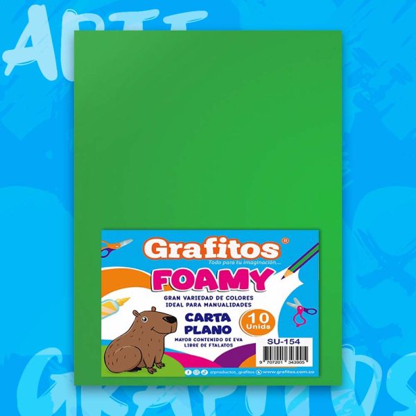 Fommy Cuatro Cartas Liso Verde Pasto