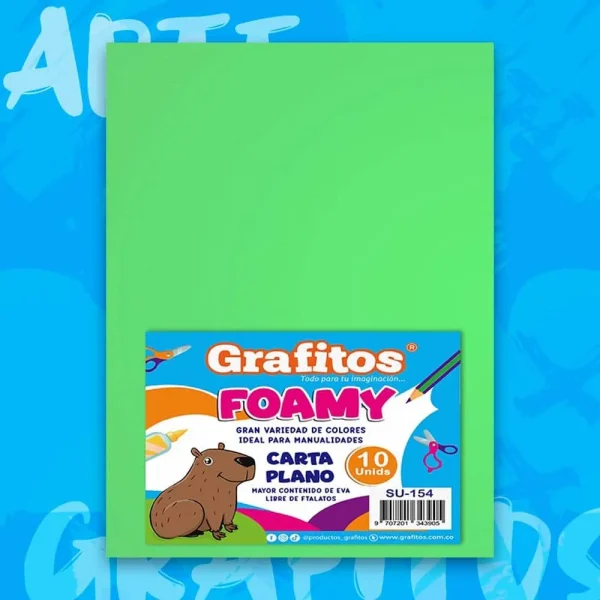 Foamy Carta Liso Verde Biche