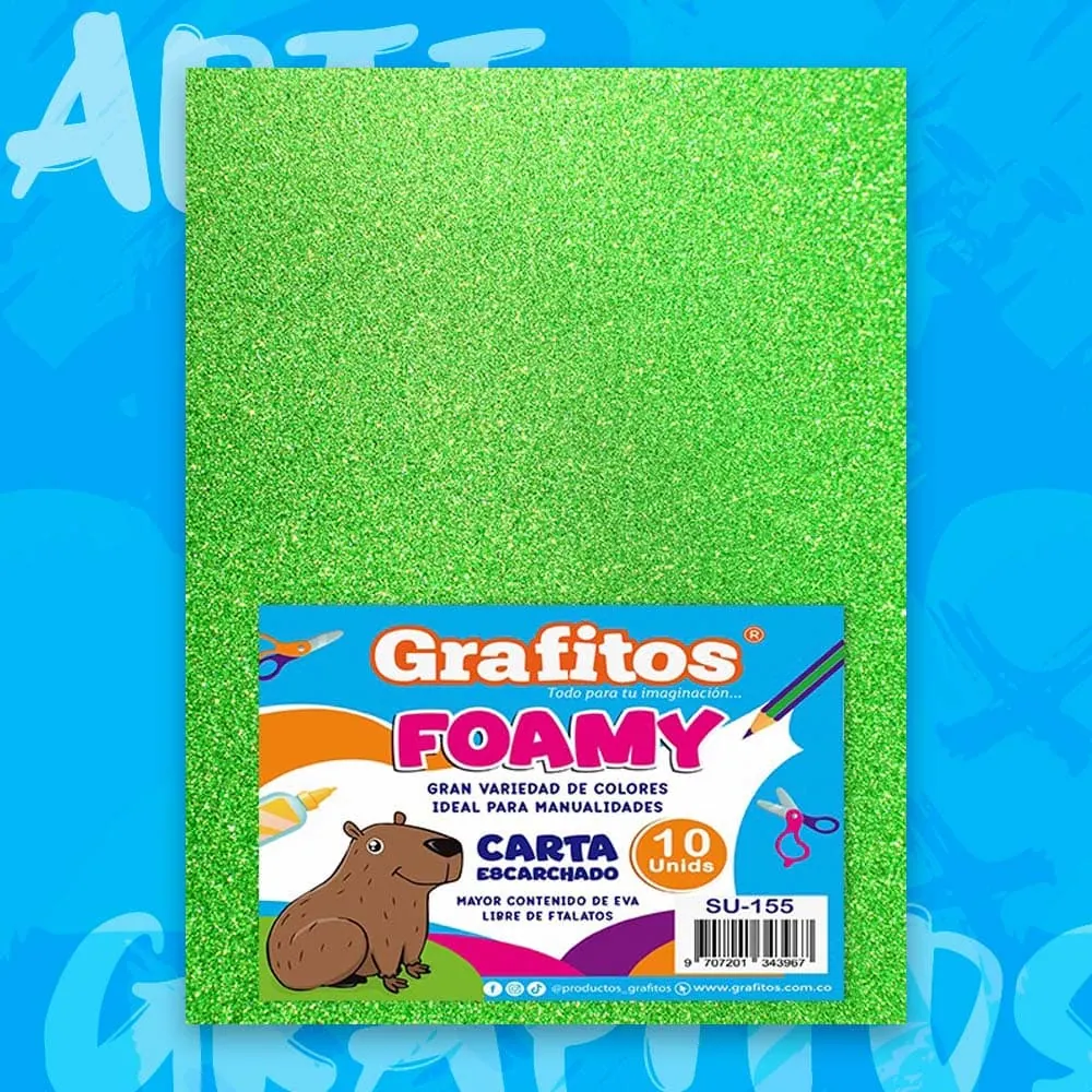 Foamy Carta Escarchado Verde Biche