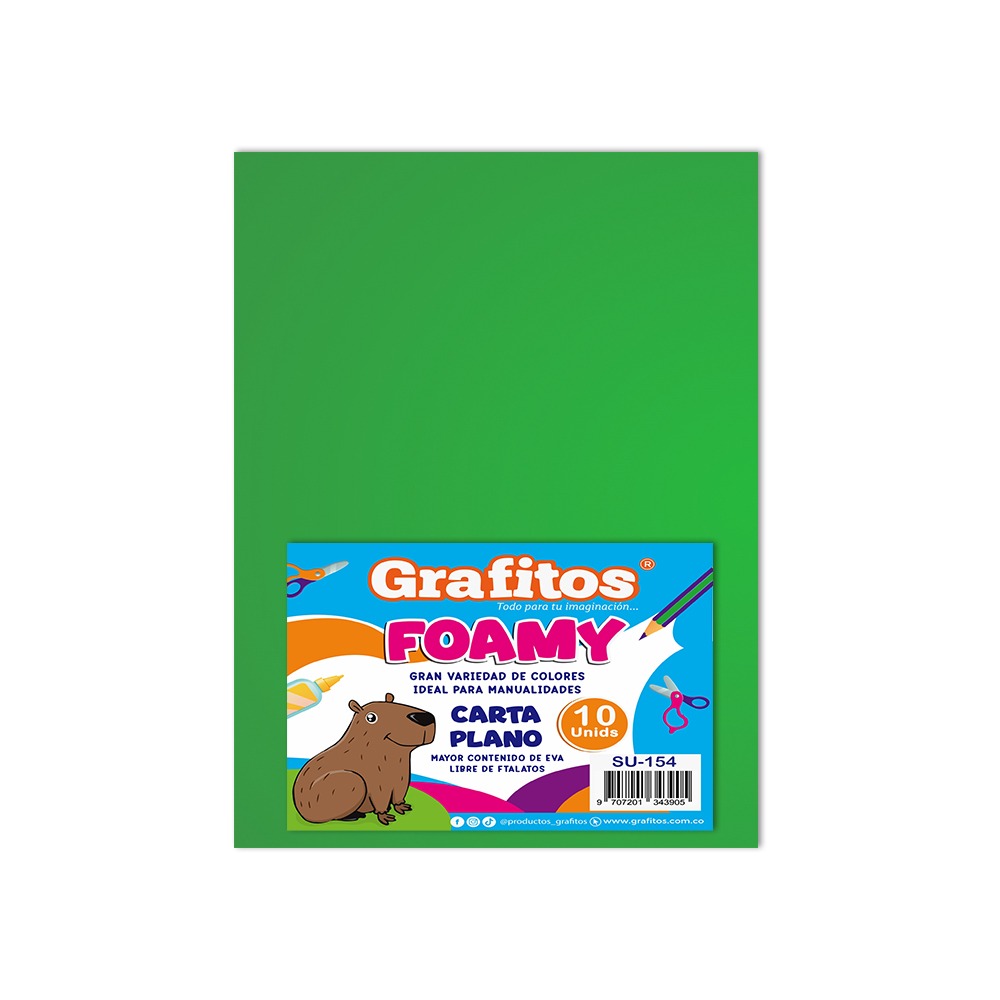 Foamy Carta Liso Verde Oscuro