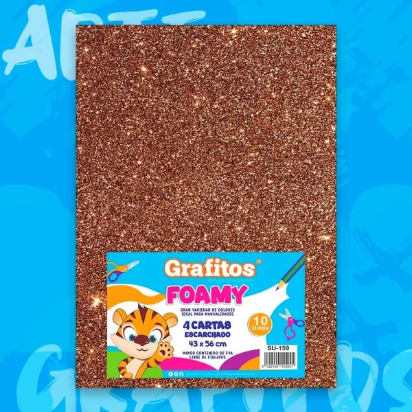Fommy Grafitos Cuatro Cartas Escarchado Cafe