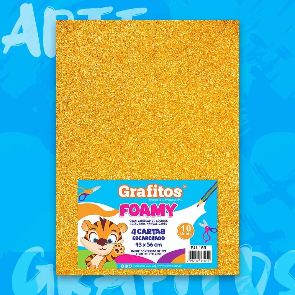 Fommy Cuatro Cartas Escarchado Dorado