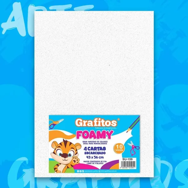 Fommy Cuatro Cartas Escarchado Blanco