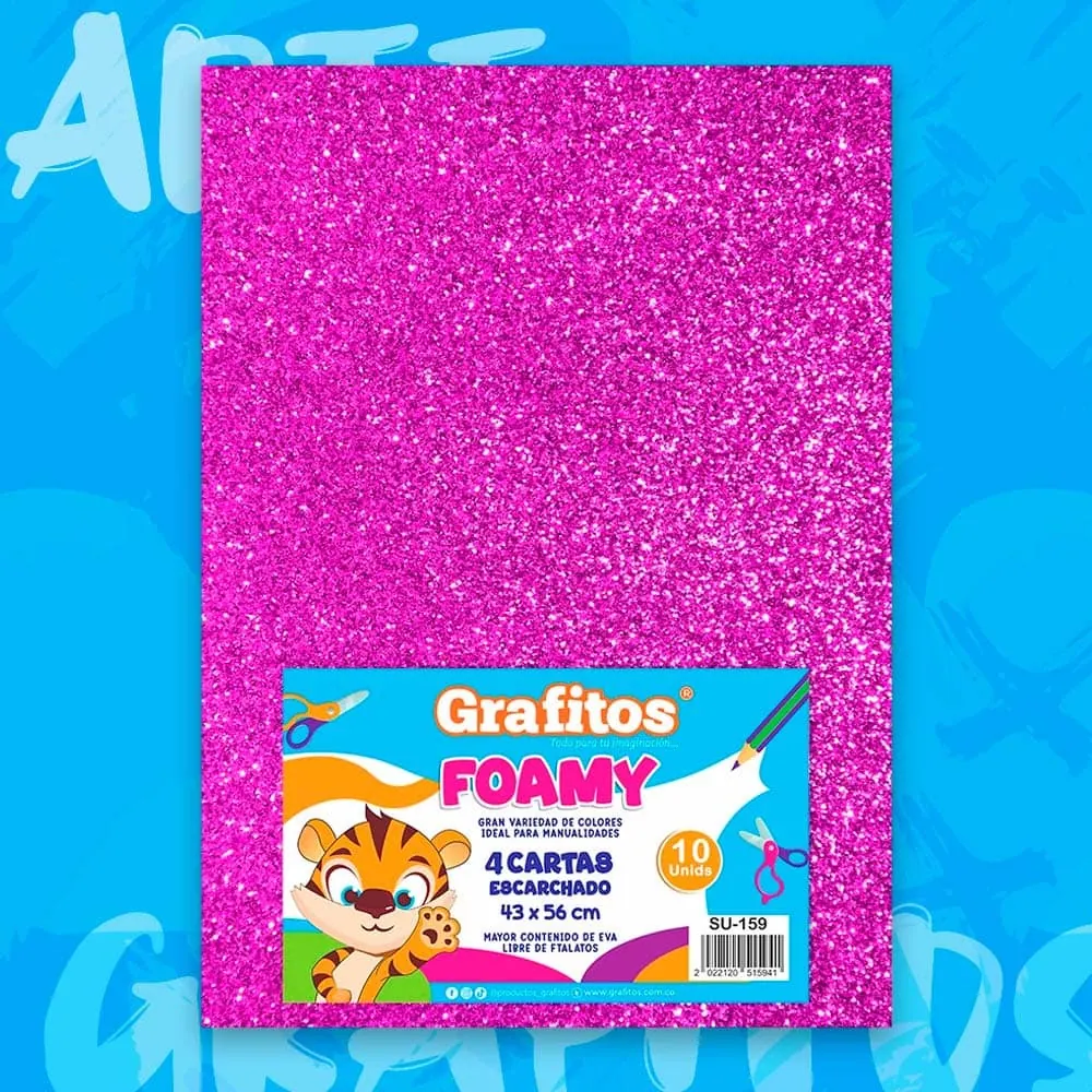 Fommy Cuatro Cartas Escarchado Fucsia