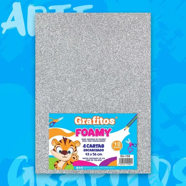 Fommy Cuatro Cartas Escarchado Plateado