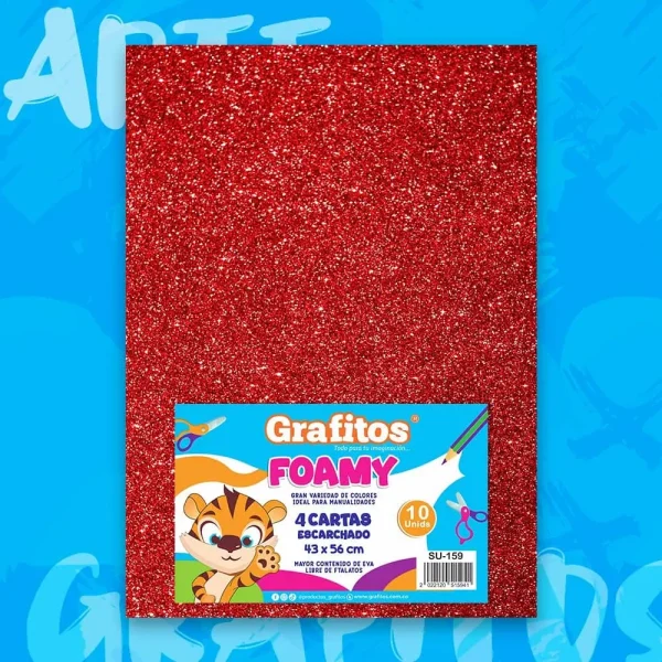 Fommy Cuatro Cartas Escarchado Rojo