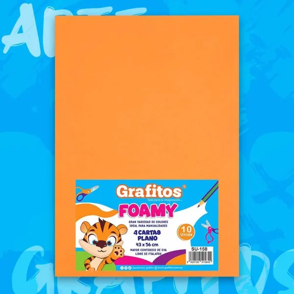 Foamy Cuatro Cartas Naranja
