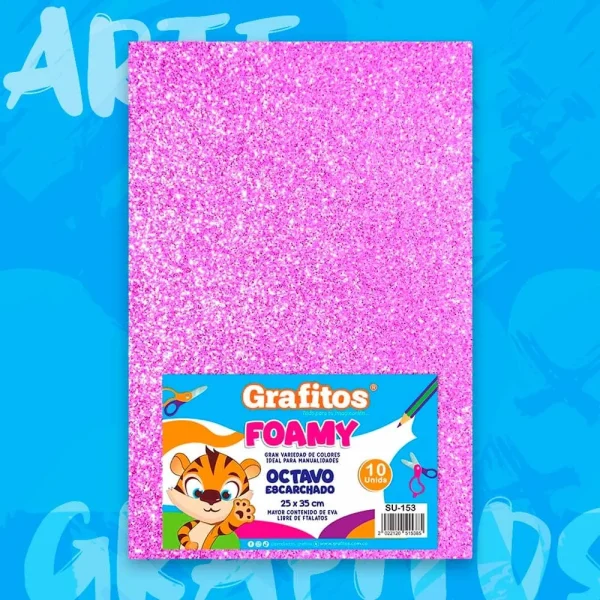 Fommy 1/8 Escarchado Fucsia Cristal