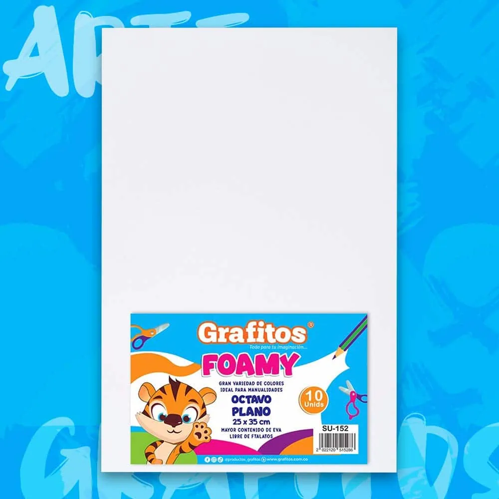 Foamy 1/8 Liso Blanco