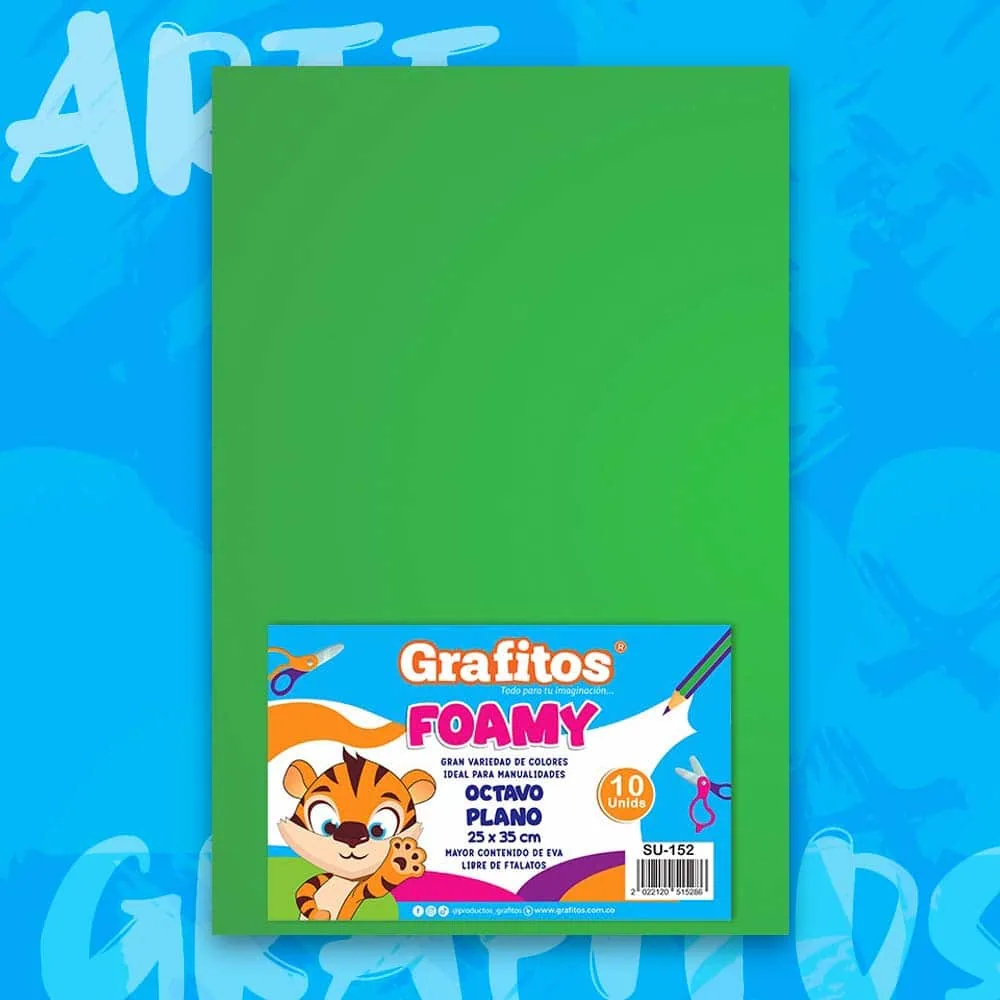 Foamy 1/8 Liso Verde