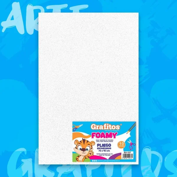 FommyLamina Grafitos Escarchado Blanco