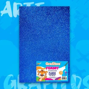 Foamy Lamina Grafitos Azul Rey Escarchado