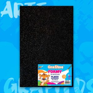 Fommy Lamina Grafitos Escarchado Negro
