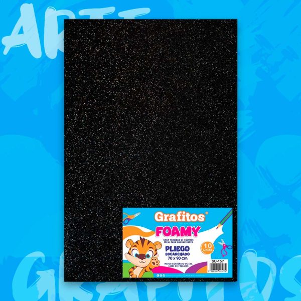 Fommy Lamina Grafitos Escarchado Negro