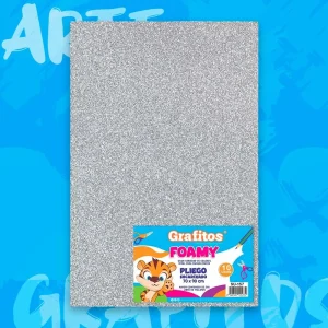 Fommy Lamina Grafitos Escarchado Plateado