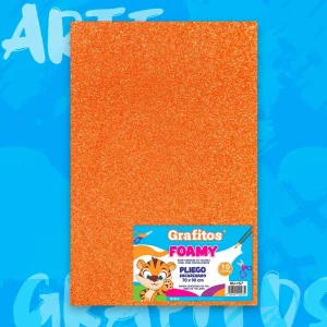 Fommy Lamina Grafitos Escarchado Naranja