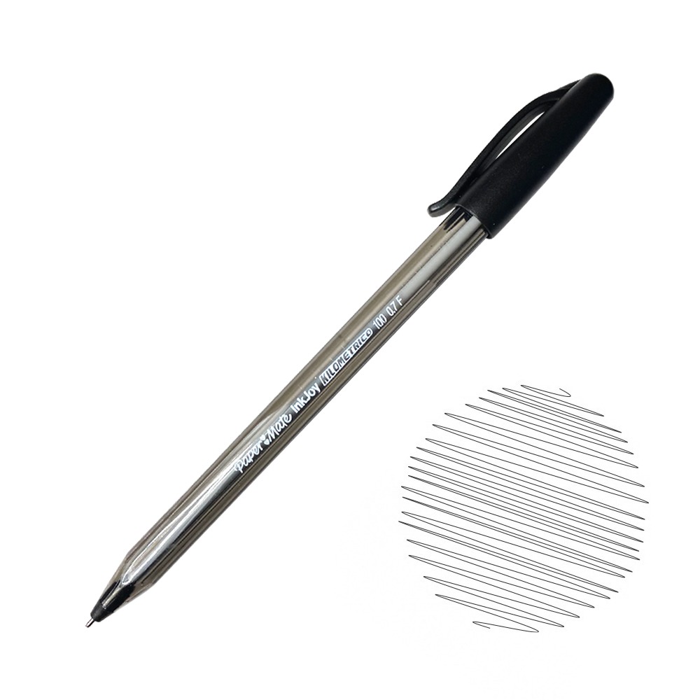 Lapicero kilométrico Maxi Gel Tapa 0,7 Negro