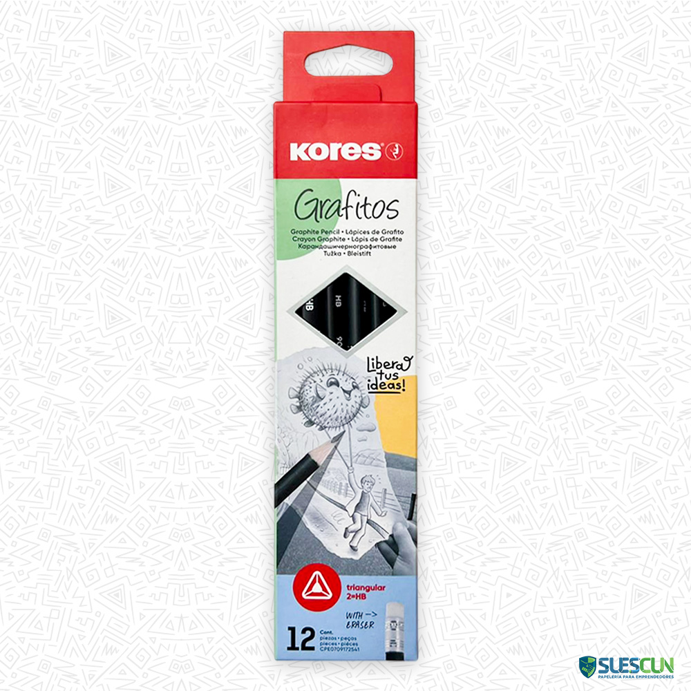 Lápiz Grafito 2HB Kores Triangular